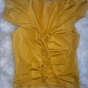 Yellow tie up top